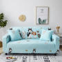 Sofa Cover New Designs High Quality Velvet Three-seat Sofa Modern Plain Dyed 100% Polyester