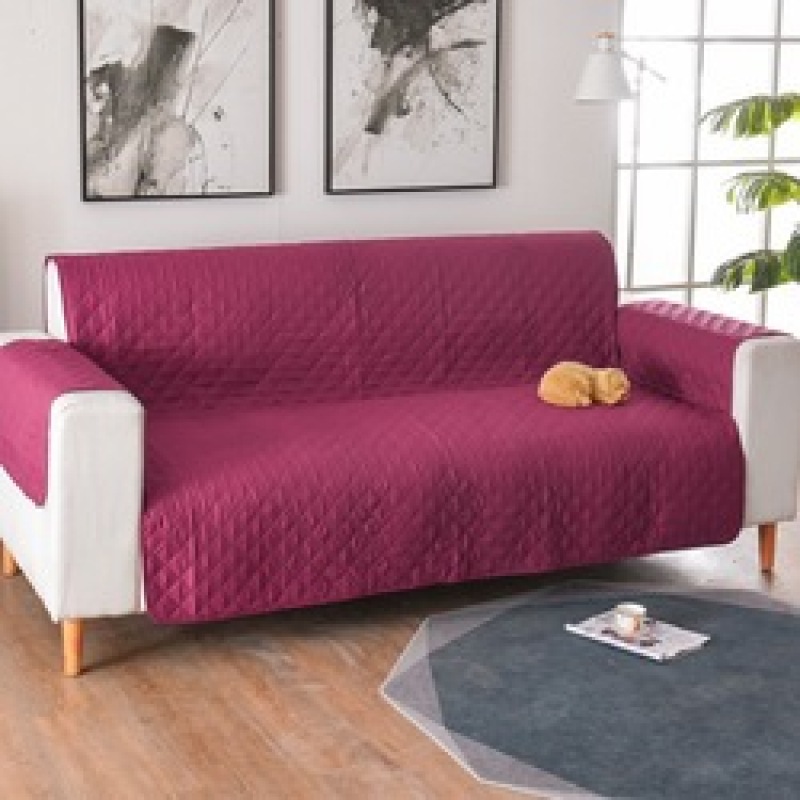 1/2/3 Seater Sofa Couch Cover Pet Dog Kids Mat Protector Gray Black Waterproof Reversible Recliner Sofa Covers For Living Room