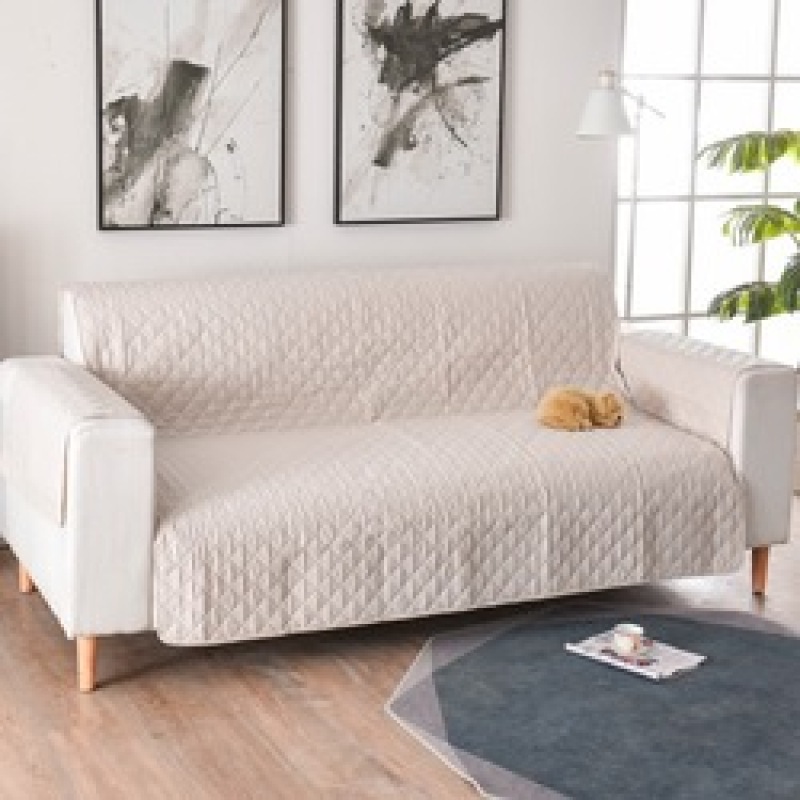 1/2/3 Seater Sofa Couch Cover Pet Dog Kids Mat Protector Gray Black Waterproof Reversible Recliner Sofa Covers For Living Room