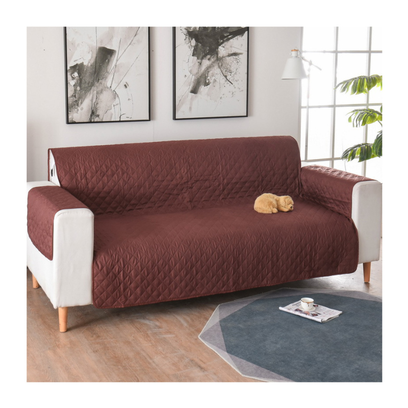 1/2/3 Seater Sofa Couch Cover Pet Dog Kids Mat Protector Gray Black Waterproof Reversible Recliner Sofa Covers For Living Room