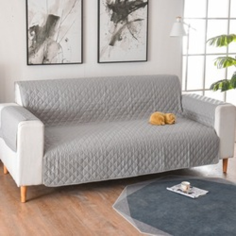 1/2/3 Seater Sofa Couch Cover Pet Dog Kids Mat Protector Gray Black Waterproof Reversible Recliner Sofa Covers For Living Room