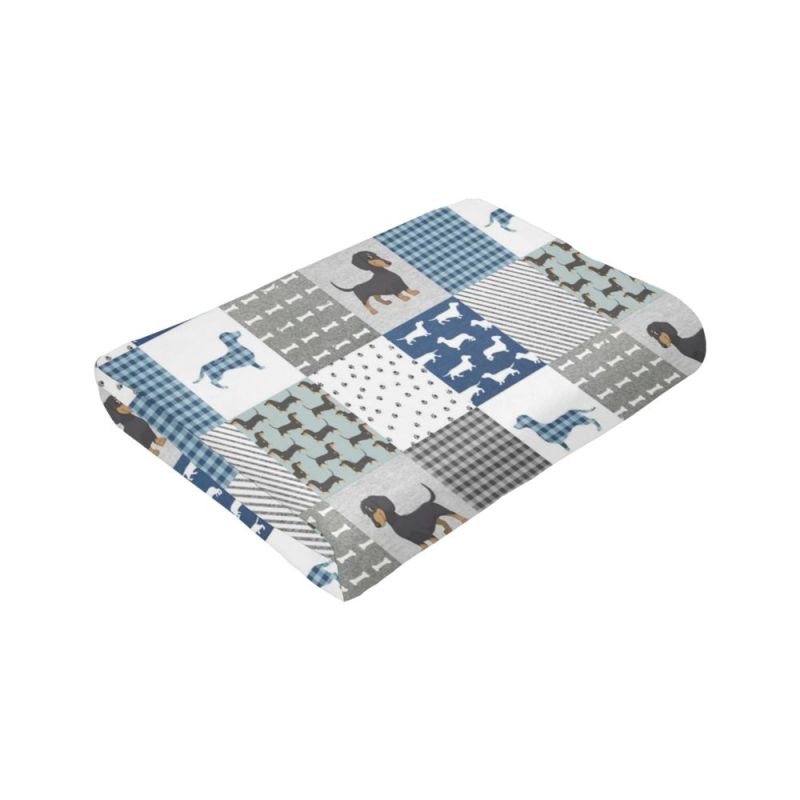 Dachshund Cute Blanket Flannel Print Dog Pets Portable Ultra-Soft Throw Blankets for Sofa Outdoor Plush Thin Quilt/