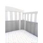 Breathable baby breathable mesh crib liner suitable for 4-panel crib bed circumference/