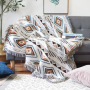 Bohemian Knitted Chair Lounge Blanket Bed Plaid Tapestry Bedspread Women Outdoor Beach Sandy Towels Cape Sofa Cover