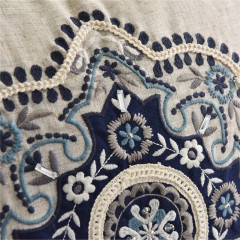 American Tassel Flower Embroidery Cushion Cover, Nordic Geometric Diamond Cushion Cover /