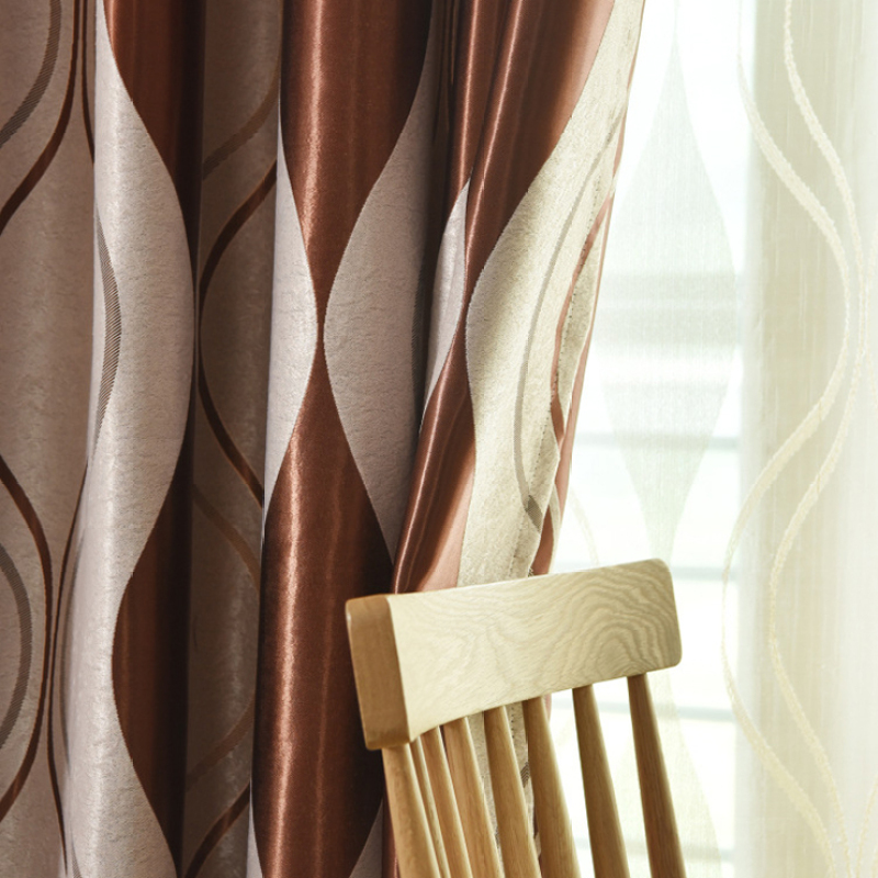 Latest Curtain Fashion Designs Curtain Custom Made, Europa Jacquard Decorative Window Curtain 2019