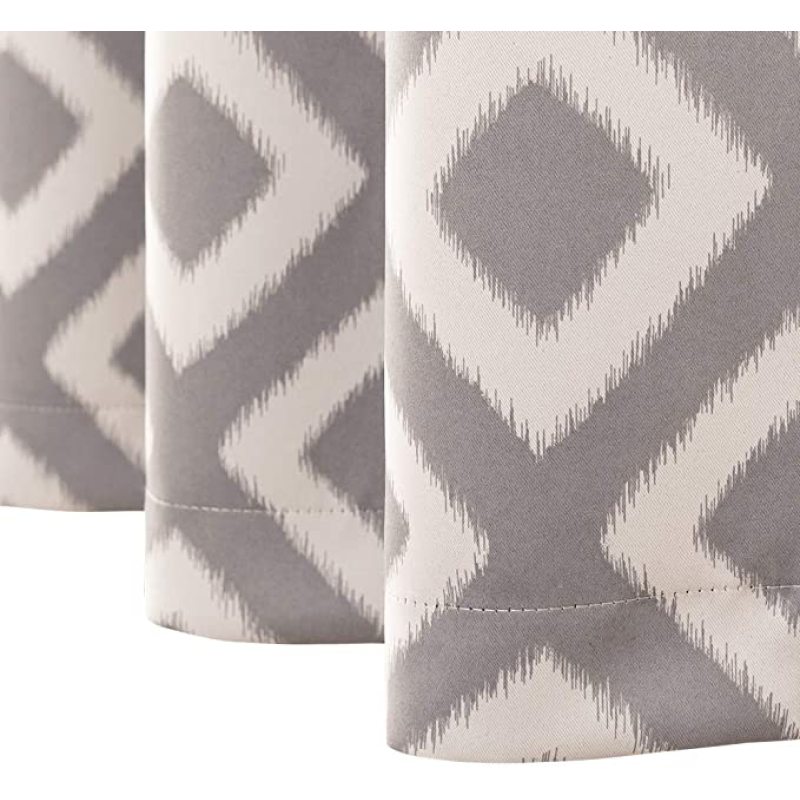 New Geometric Patterns Design Grommet Top Bedroom Blackout Curtain, Room Darkening Thermal Insulated Drapes Window Curtain/
