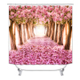 China Pink Rose Custom Shower Curtain Water Repellent, Wholesale 100% Polyester Shower Curtain Print/
