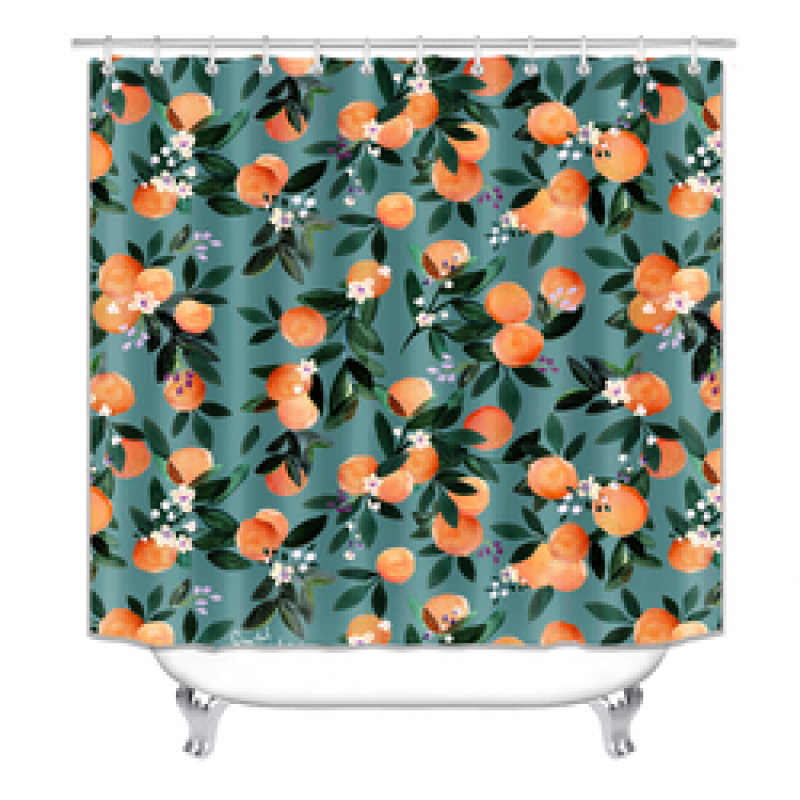 China Pink Rose Custom Shower Curtain Water Repellent, Wholesale 100% Polyester Shower Curtain Print/