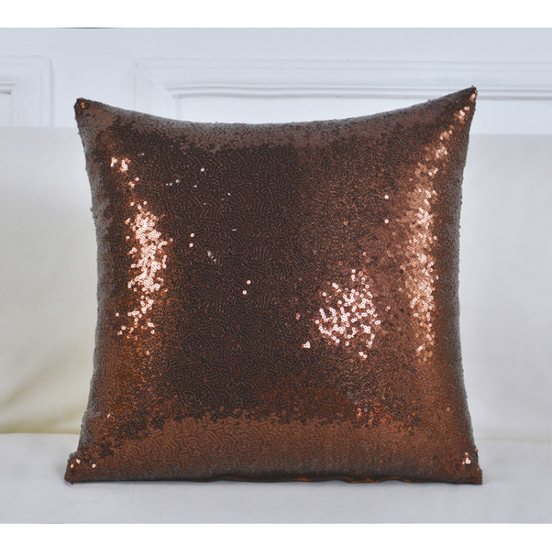Multi-Size Glitter Sequin Cushion Cover Satin Sparkling Throw Pillow Case Sham Pattern Zipper Pillowslip Pillowcase for Decor