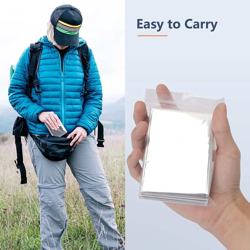 Emergency Blanket Outdoor Survival First Aid Military Rescue Kit Windproof Waterproof Foil Thermal Blanket for Camping Hiking