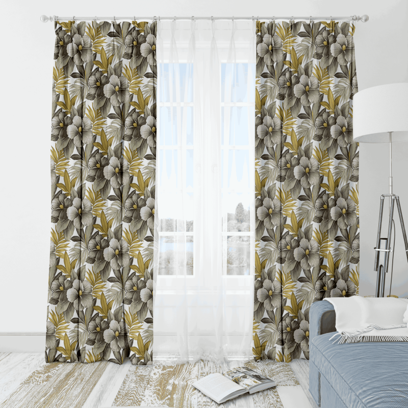 European cheap latest fashion printed curtains, custom printed fabric roll blackout curtains/