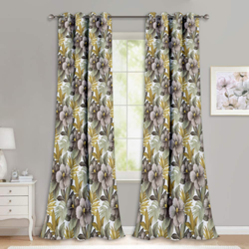 European cheap latest fashion printed curtains, custom printed fabric roll blackout curtains/