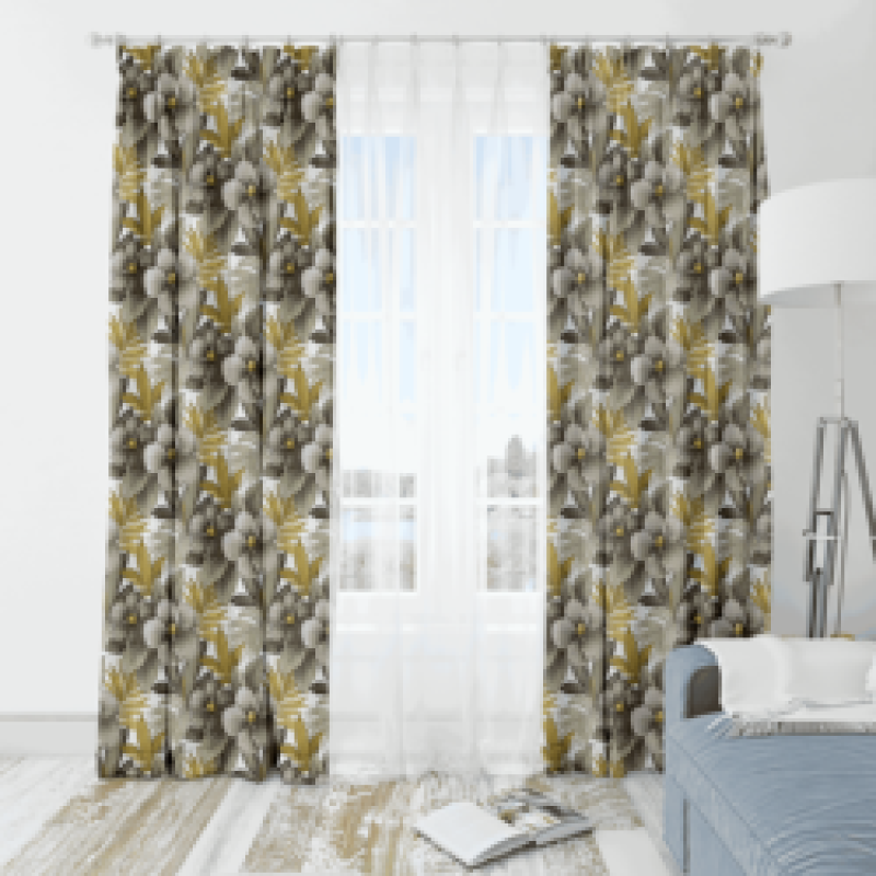 European cheap latest fashion printed curtains, custom printed fabric roll blackout curtains/