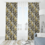 European cheap latest fashion printed curtains, custom printed fabric roll blackout curtains/