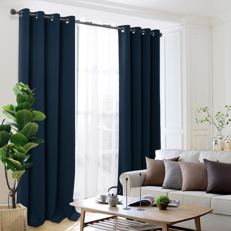 Cheap 42*84 Inch Readymade Solid Blackout Curtain For Living Room