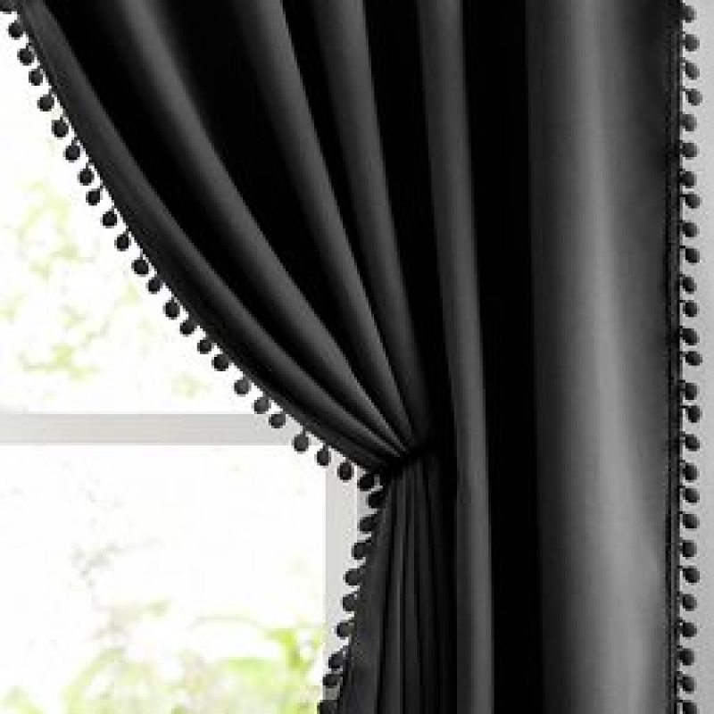 Cheap 42*84 Inch Readymade Solid Blackout Curtain For Living Room/