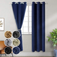 Cheap 42*84 Inch Readymade Solid Blackout Curtain For Living Room