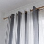 grey stripe sheer curtain design for salon dubai window curtain