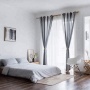 grey stripe sheer curtain design for salon dubai window curtain