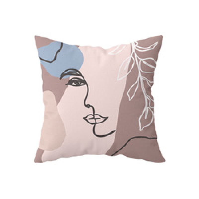 Couvertures de coussin d'oreillers de maison de lignes abstraites nordiques en gros, housses de coussin de canapé de lit d'art moderne de polyester de haute qualité/