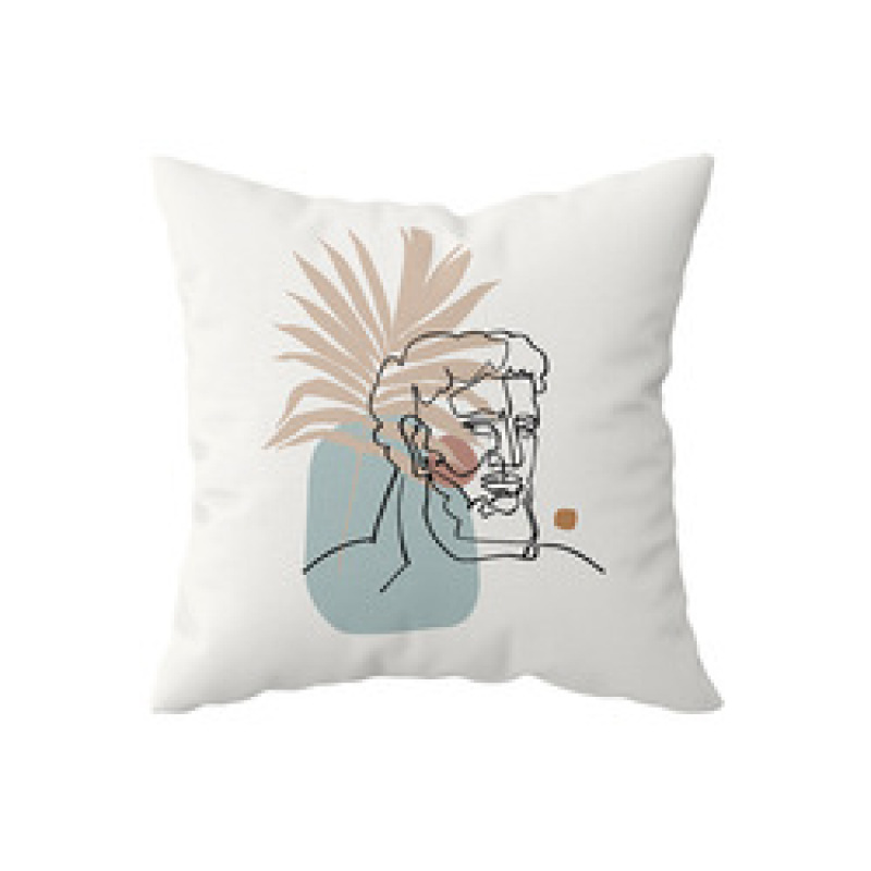Couvertures de coussin d'oreillers de maison de lignes abstraites nordiques en gros, housses de coussin de canapé de lit d'art moderne de polyester de haute qualité/