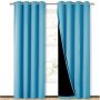 Hot Sell Grey Baby Bedroom Quality Sleep 100% Blackout Grommet Curtain, Polyester Drop Thermal Insulated Solid Color Curtain/