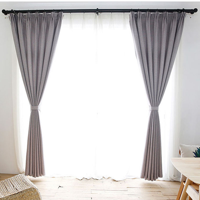 hot sale linen living room cafe kitchen checkered turkish curtains