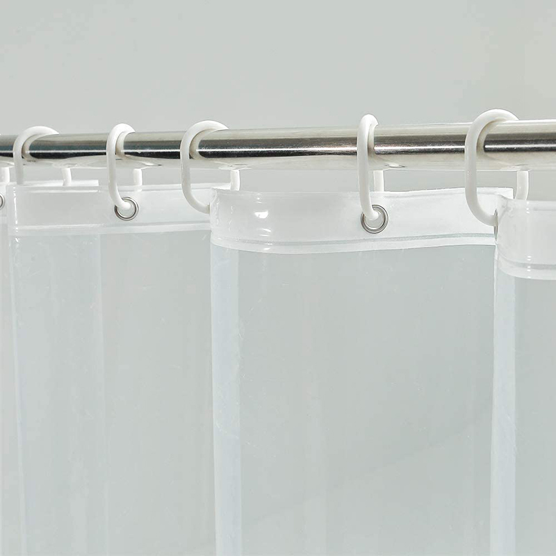 Transparent security PEVA mildew bathroom shower curtain, white  mold waterproof plastic curtain/