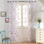 100% polyester pink flower sheer curtain for the girls kids room perspective elegant curtain