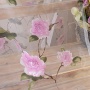 100% polyester pink flower sheer curtain for the girls kids room perspective elegant curtain
