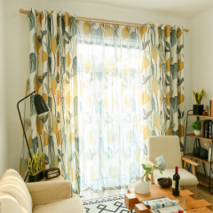 Leaf Chenille Printing Window Curtain for Living Room/