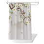 Chinese Style Magnolia Magpie Nordic High-Grade Thick Waterproof Mildew Shower Curtain