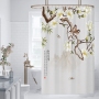 Chinese Style Magnolia Magpie Nordic High-Grade Thick Waterproof Mildew Shower Curtain