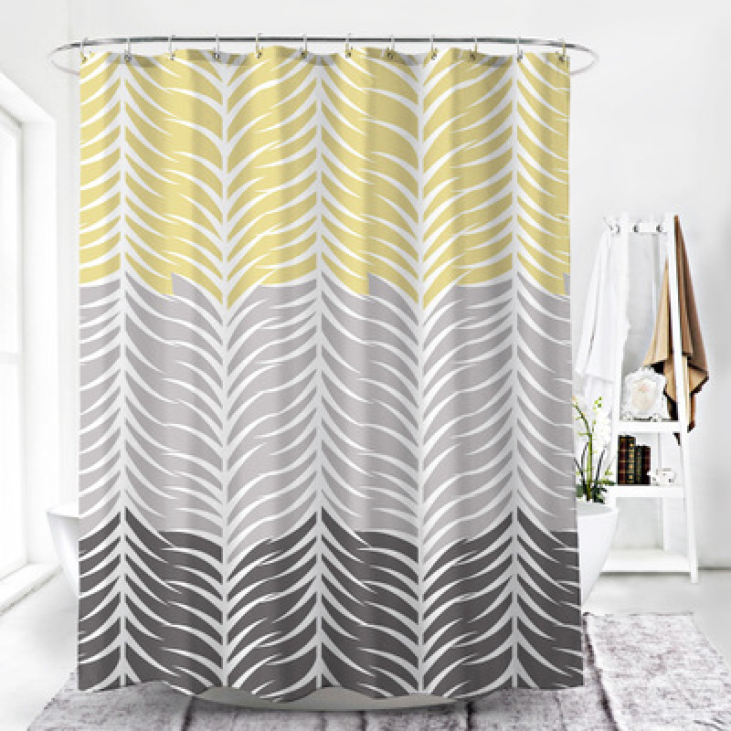 New Waterproof Bathroom Hotel Partition Curtains, Gradient Shower Curtain Polyester Fabric Simple Style