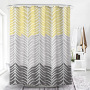 New Waterproof Bathroom Hotel Partition Curtains, Gradient Shower Curtain Polyester Fabric Simple Style