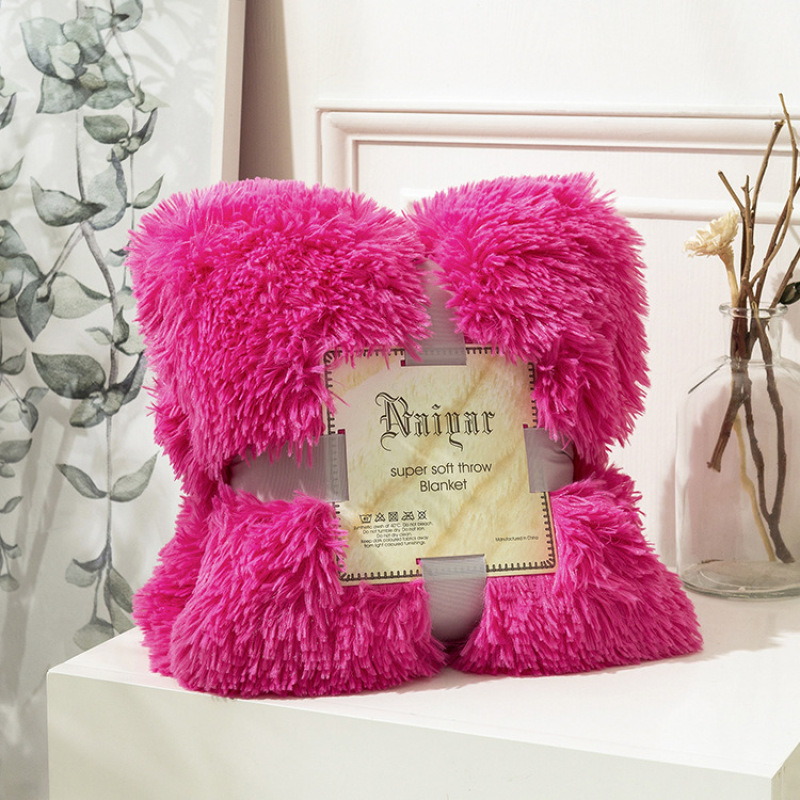 Super Soft Long Shaggy Fuzzy Fur Faux Fur Warm Elegant Cozy With Fluffy Sherpa Throw Blanket winter blankets for beds