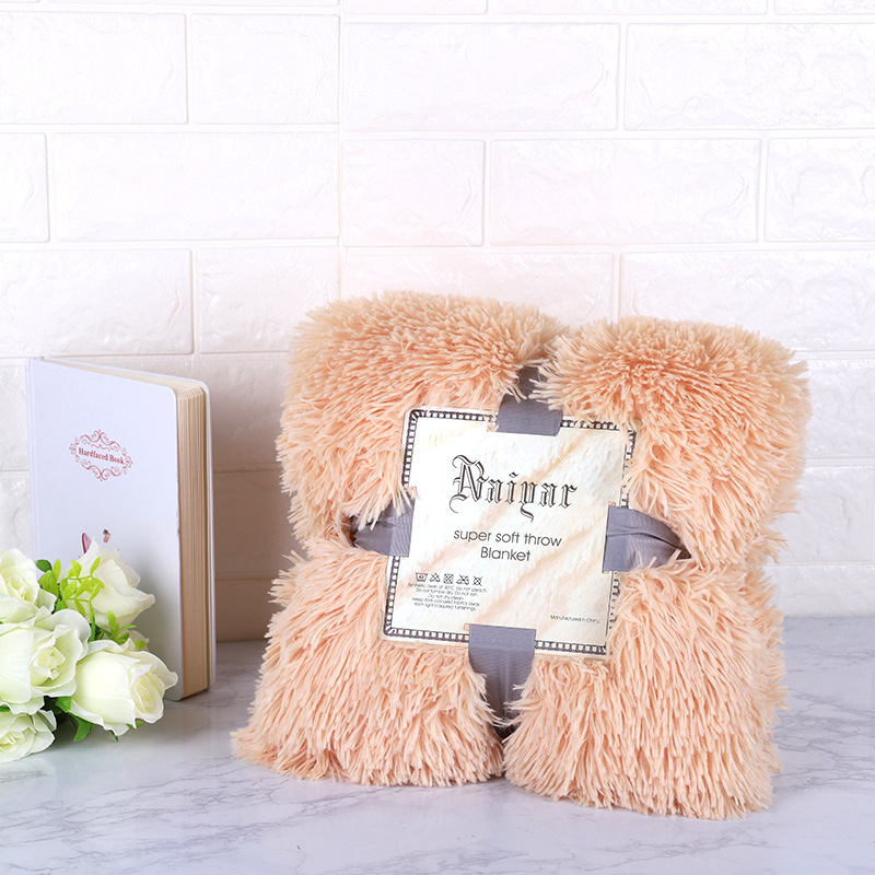 Super Soft Long Shaggy Fuzzy Fur Faux Fur Warm Elegant Cozy With Fluffy Sherpa Throw Blanket winter blankets for beds