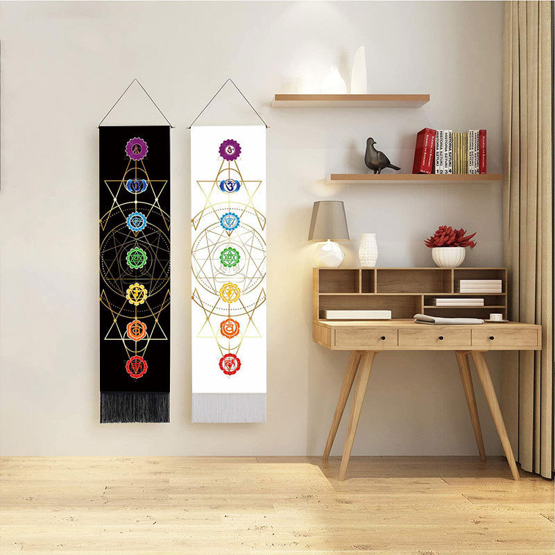 Bohemian Constellation Chakra Tapestry Colorful Meditation Living Room Bedroom Decoration Mural/