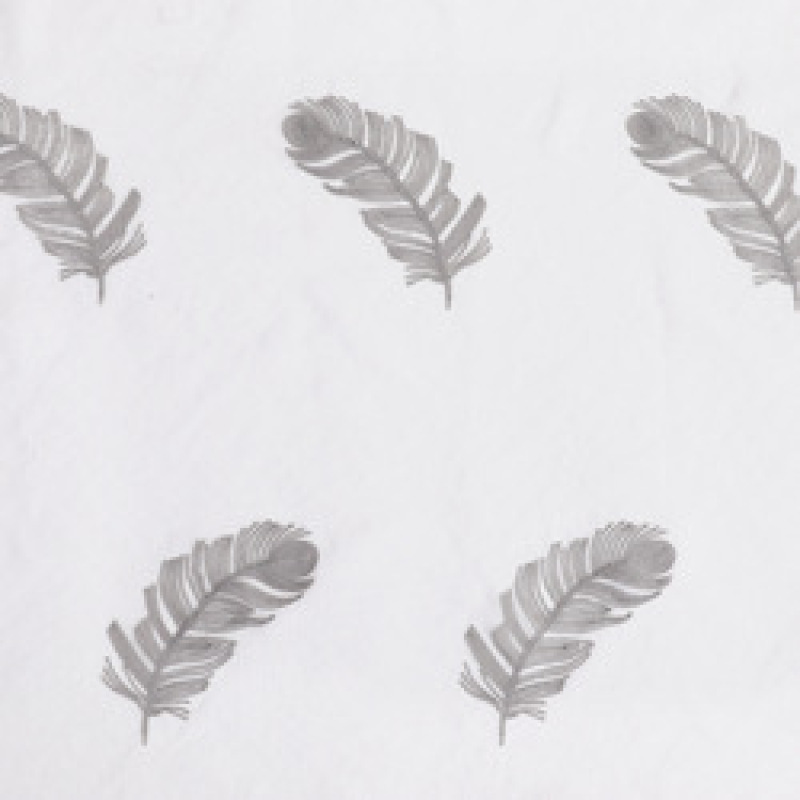 High Quality Made in China Red White Embroidered Leaves Living Room Sheer Curtain, Decoracion Bedroom Polyester Sheer Curtain/