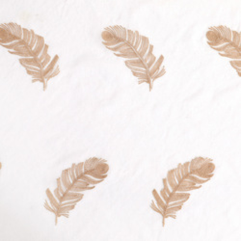 High Quality Made in China Red White Embroidered Leaves Living Room Sheer Curtain, Decoracion Bedroom Polyester Sheer Curtain/