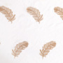 High Quality Made in China Red White Embroidered Leaves Living Room Sheer Curtain, Decoracion Bedroom Polyester Sheer Curtain/