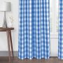 Custom Blue&White Panel Buffalo Checkr Window Curtain, Fashion Polyester Fabric Thermal Insulated Grommet Curtain/