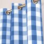 Custom Blue&White Panel Buffalo Checkr Window Curtain, Fashion Polyester Fabric Thermal Insulated Grommet Curtain/