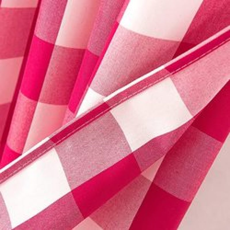 Custom Blue&White Panel Buffalo Checkr Window Curtain, Fashion Polyester Fabric Thermal Insulated Grommet Curtain/