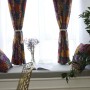 Decorativas russian cortinas baratas, For home 55*85inch ready made short grommet curtains