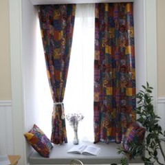 Decorativas russian cortinas baratas, For home 55*85inch ready made short grommet curtains