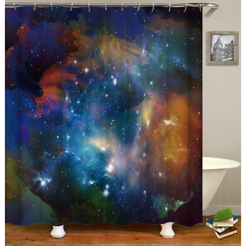 Drop Shipping Custom art painting Modern Fabric Bath Curtains Home Decor watercolor Curtains More Size Custom Your image Shower/
