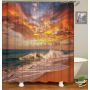 Drop Shipping Custom art painting Modern Fabric Bath Curtains Home Decor watercolor Curtains More Size Custom Your image Shower/