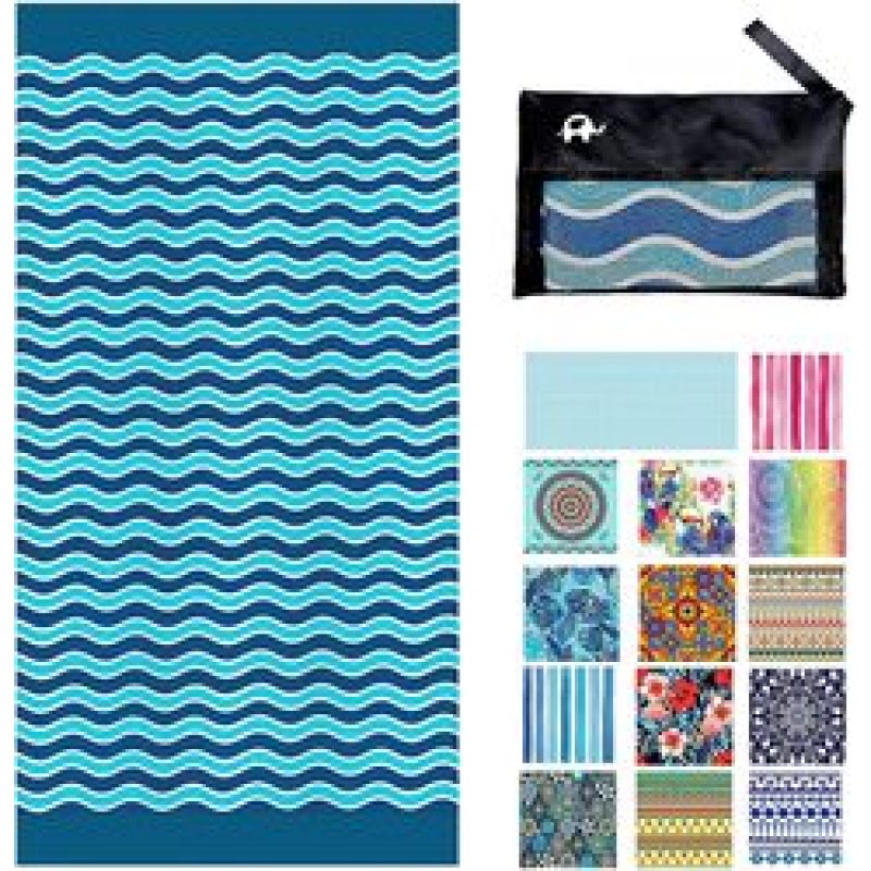 OEM Double Sided Printed Microfiber Beach Towel, Sand Free Beach Towel, Boho Beach Towel#